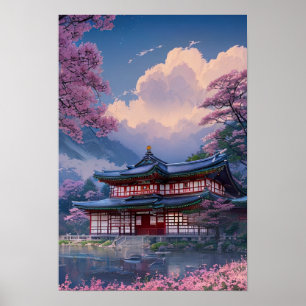 Japanska Lakeside Haven Poster