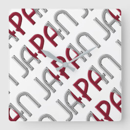 Japanska Land japanska Färg typografi Fyrkantig Klocka