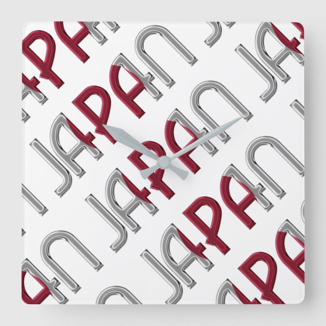 Japanska Land japanska Färg typografi Fyrkantig Klocka (Framsida)