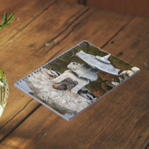 Japanska Lantern och Mallard Ankor Anteckningsbok