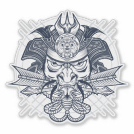 Japanska Lejona samurai Emblem Klistermärken