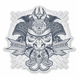 Japanska Lejona samurai Emblem Klistermärken