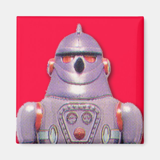 Japanska Leksak Robot Square Magnet (Framsidan)
