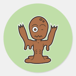 Japanska Lera Zombie Dorotabo Runt Klistermärke