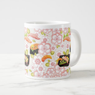 Japanska livsmedel: Sushi Mönster 2 Jumbo Mugg