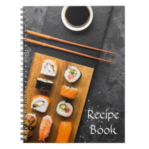 Japanska livsmedelsrecept från Sushi journal Anteckningsbok