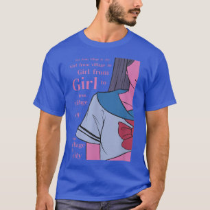 Japanska LoFi Girl Anime-tecken Japan Aestheti T Shirt