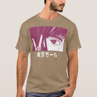 Japanska LoFi Tokio Girl Anime Character Japan Ae T Shirt