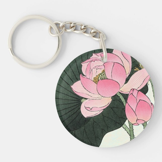 Japanska Lotus Flower - Vintage Fine Art (Framsidan)