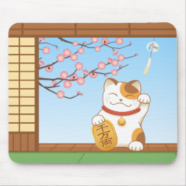 Japanska Lucky Calico Cat, Maneki Neko Musmatta