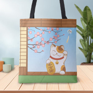 Japanska Lucky Calico Cat, Maneki Neko Tygkasse