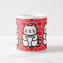 Japanska Lucky Cat eller Maneki-Neko Jumbo Mugg