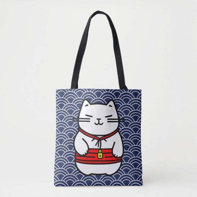Japanska Lucky Cat eller Maneki-Neko Tygkasse (Framsida)