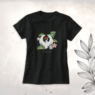 Japanska Lucky Symbols Firande Black T-shirt