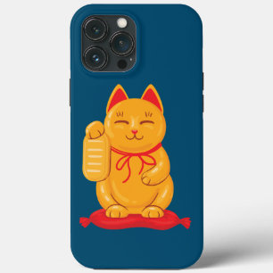 Japanska Maneki Neko Guld Cat, förmögenhetssymbol