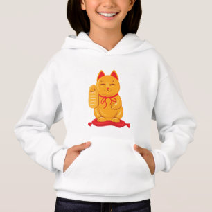 Japanska Maneki Neko Guld Cat, förmögenhetssymbol T Shirt