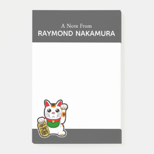 Japanska "Maneki Neko" Lucky Cat Post-it Block