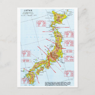 Japanska markstyrkor Världskrig II Karta i Japan Vykort