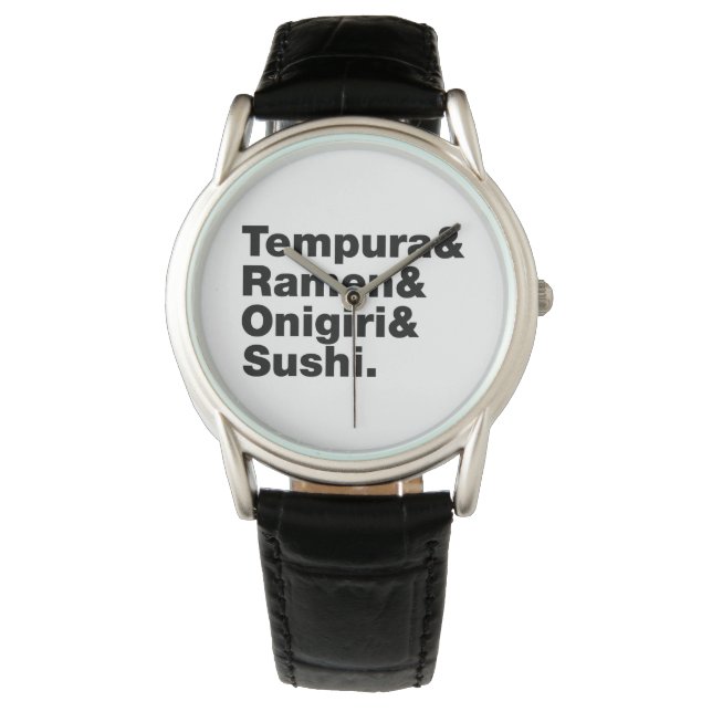 Japanska Mat Tempura & Ramen & Onigiri & Sushi. Armbandsur (Framsida)