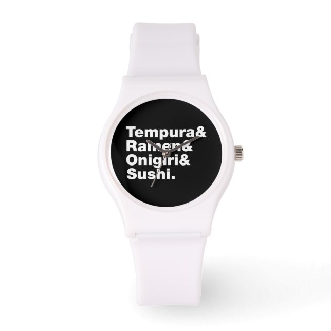 Japanska Mat Tempura & Ramen & Onigiri & Sushi. Armbandsur (Framsida)