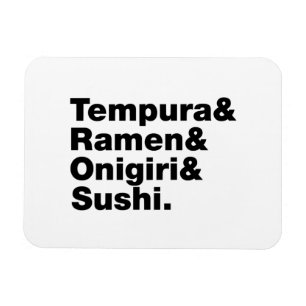Japanska Mat Tempura & Ramen & Onigiri & Sushi. Magnet