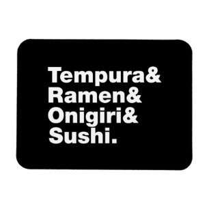 Japanska Mat Tempura & Ramen & Onigiri & Sushi. Magnet