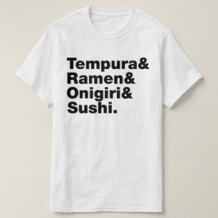 Japanska Mat Tempura & Ramen & Onigiri & Sushi. T Shirt