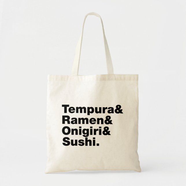 Japanska Mat Tempura & Ramen & Onigiri & Sushi. Tygkasse (Framsidan)
