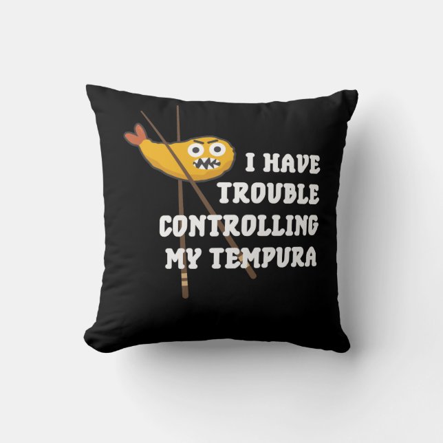 Japanska matTempura Chopsticks, torkade räkor Kudde (Framsida)