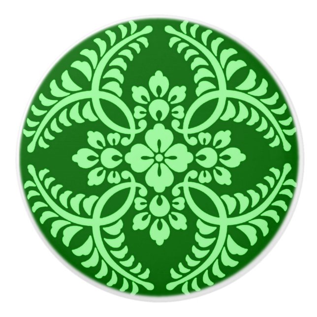 Japanska Medallion Mönster, Jade Grönt Knopp (Framsidan)