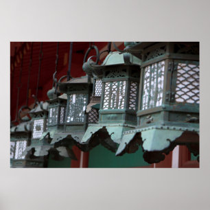 Japanska Metall Lanternor Poster