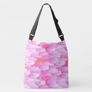 Japanska moln, gryning, orchid Rosa och koral Axelväska