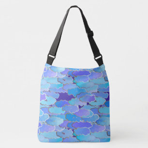 Japanska moln, Twilight, Violet och Cobalt Blue Axelväska