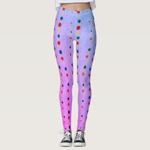 Japanska MÖNSTER BRIGHT ROLIGT-tryckta legeringar Leggings