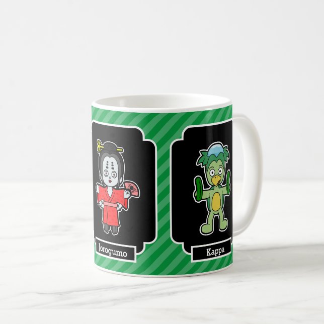 Japanska monster: Hitotsume-kozo, Jorogumo, Kappa Kaffemugg (Framsida höger)