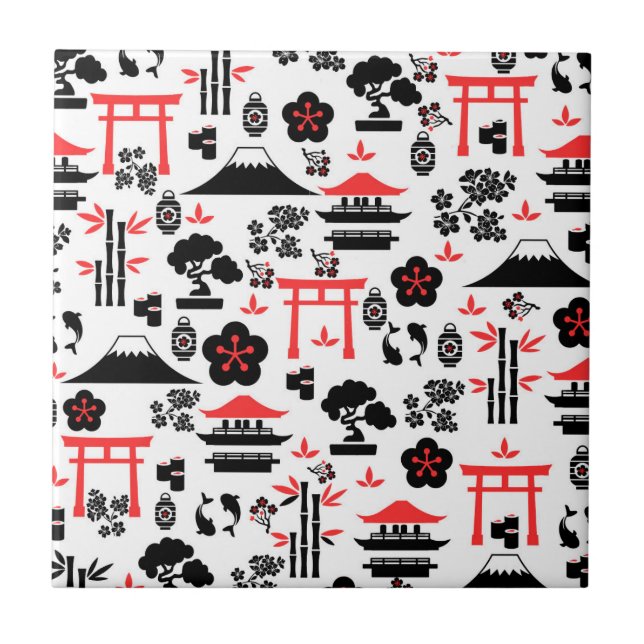 Japanska Mönster Kakelplatta (Framsidan)