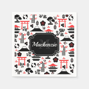 Japanska Mönster Pappersservett