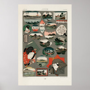Japanska Mönster Poster