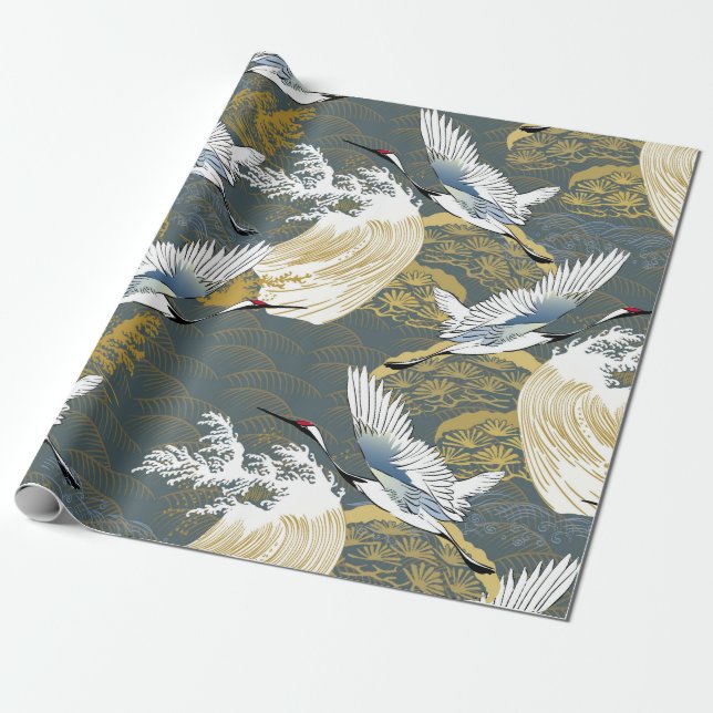 Japanska mönster. Traditionell motivbakgrund med Presentpapper (Utrullad)