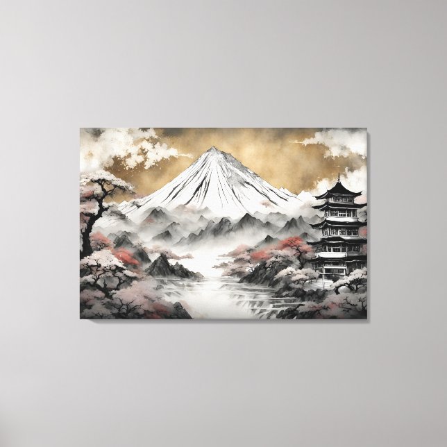 Japanska Montain Canvastryck (Framsida)