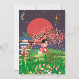 Japanska mörker tack kort