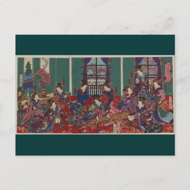 Japanska musiker vykort (Framsida)