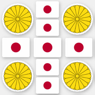 Japanska nationalsymboler/jackande av arm och flag klistermärken