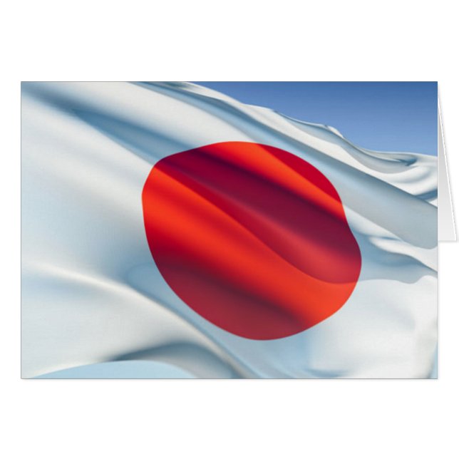 Japanska nationella Flagga Hälsningskort (Framsidan Horizontal)