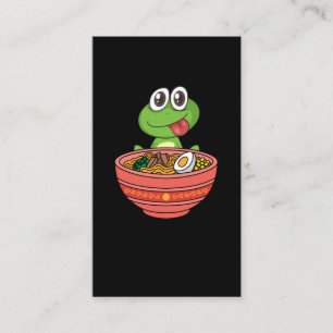 Japanska Noodles Kawaii Frog Ramen Visitkort