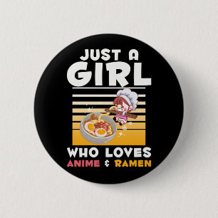 Japanska Noodles Ramen Anime Girl Manga Otaku Knapp