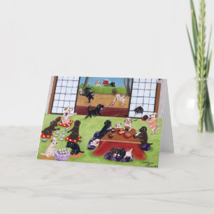 Japanska nyårsdagslag helgkort