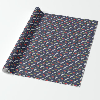 Japanska öar och Fläkt: Vintage Mönster Presentpapper