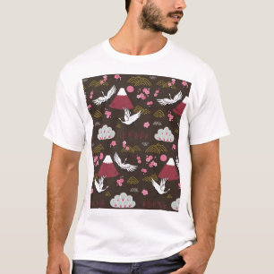 Japanska öar: Traditional Seamless Mönster T Shirt