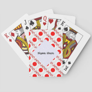 Japanska och japanska Flagga med ditt namn Casinokort
